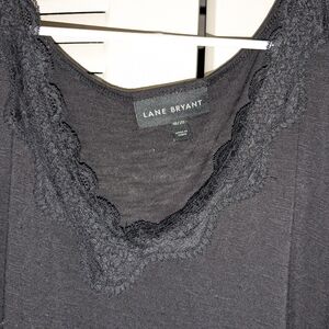 Lane Bryant Black Lace Sleeveless Top